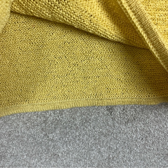 Coldwater Creek Sweater Womens Large Yellow Sleeveless Pullover Scoop- 2249* - Picture 7 of 9